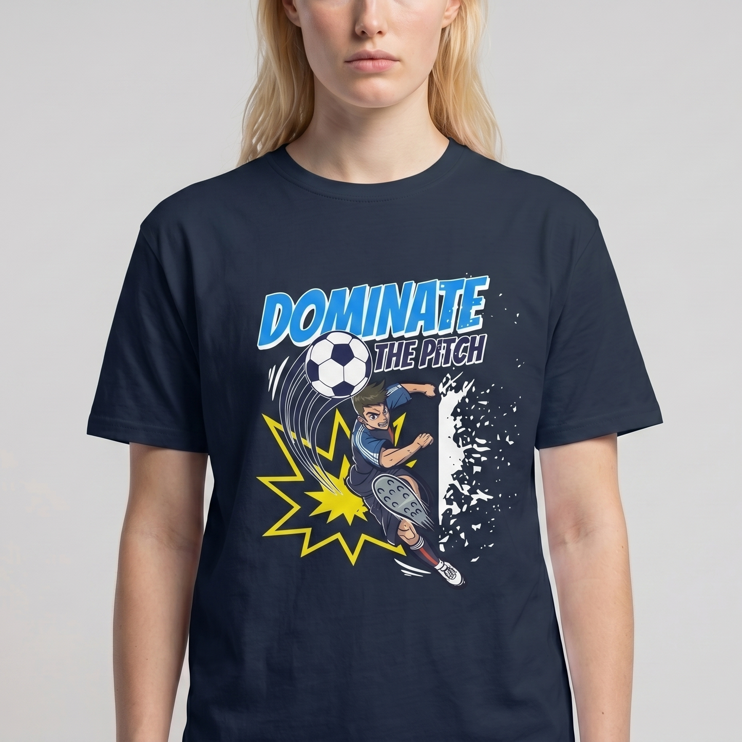Kick it- Blaues T-Shirt-UPGRAYZ