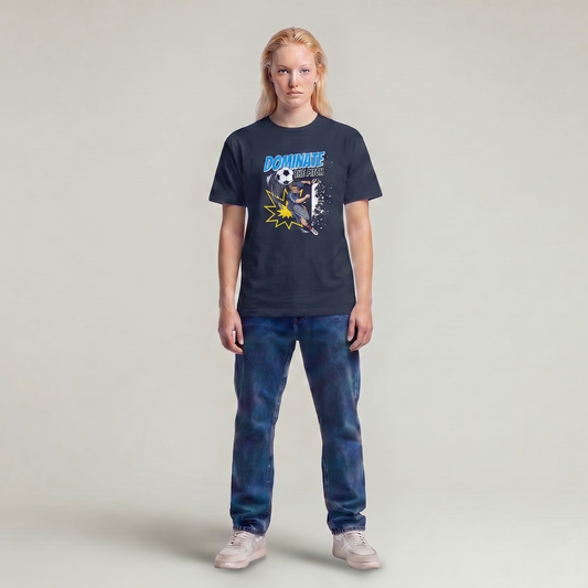Kick it- Blaues T-Shirt-UPGRAYZ