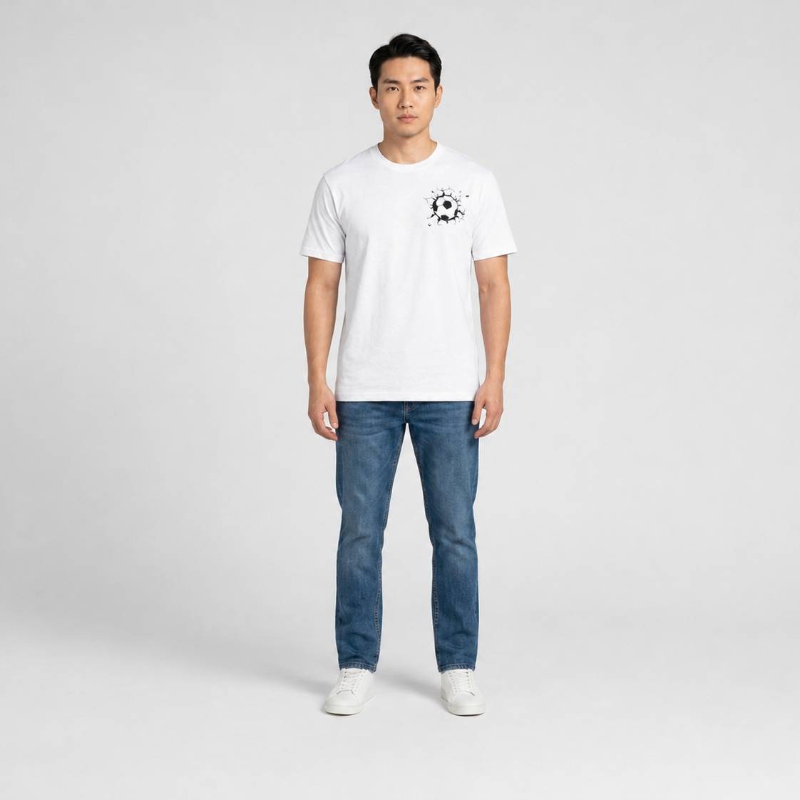 Fussball Crush - Weißes T-shirt- UPGRAYZ