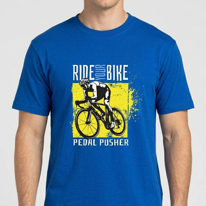 Ride the bike - Blaues T-shirt- UPGRAYZ
