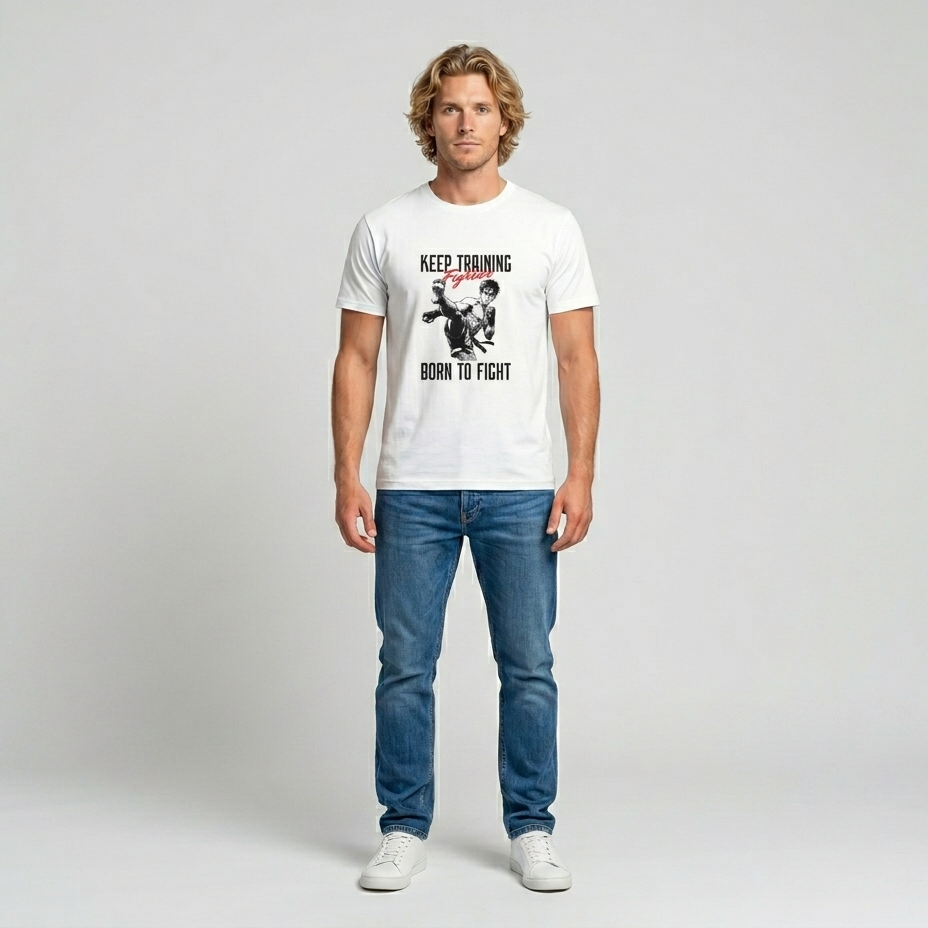 Born to Fight- Weisses T-shirt- UPGRAYZ