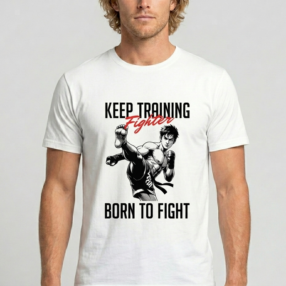 Born to Fight- Weisses T-shirt- UPGRAYZ