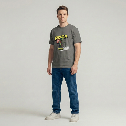 Pizza Addicted- Graues T-shirt- UPGRAYZ
