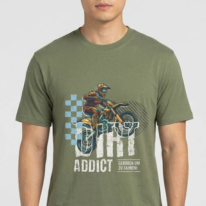 Dirt Addict Rider - Grünes T-Shirt - UPGRAYZ