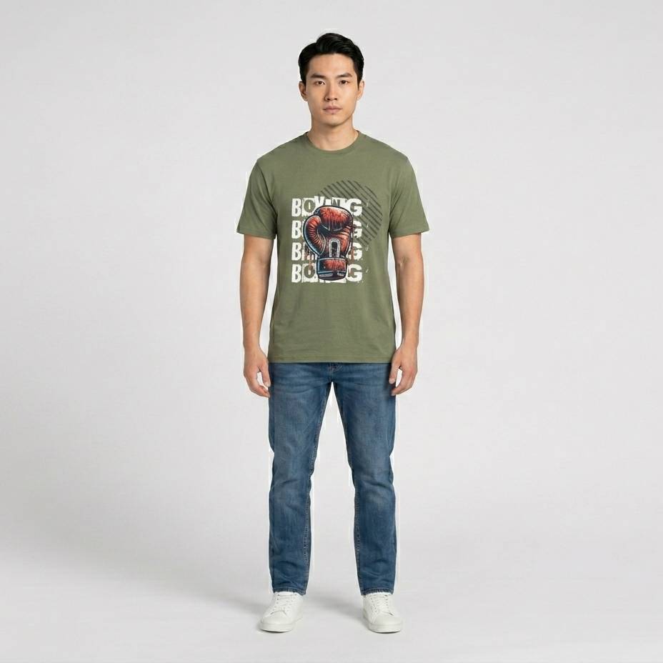 Boxing - Grünes T-shirt- UPGRAYZ