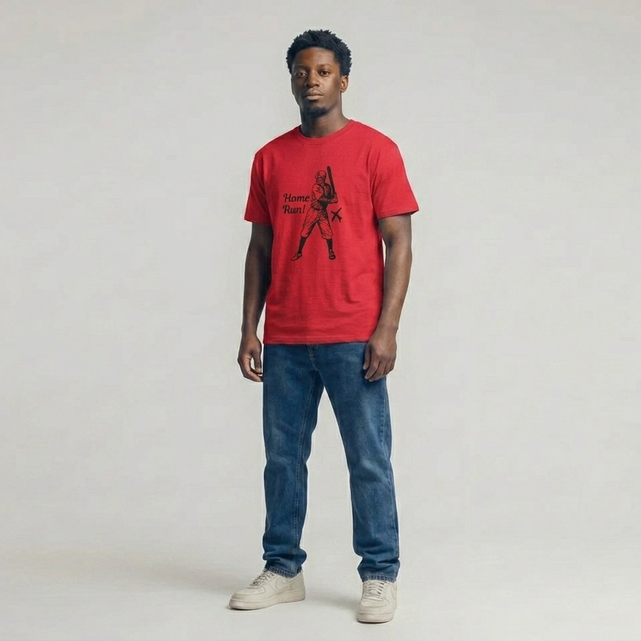 Baseball Home Run- Rotes T-shirt- UPGRAYZ