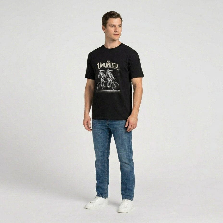 Unlimited Riding- Schwarzes T-shirt- UPGRAYZ