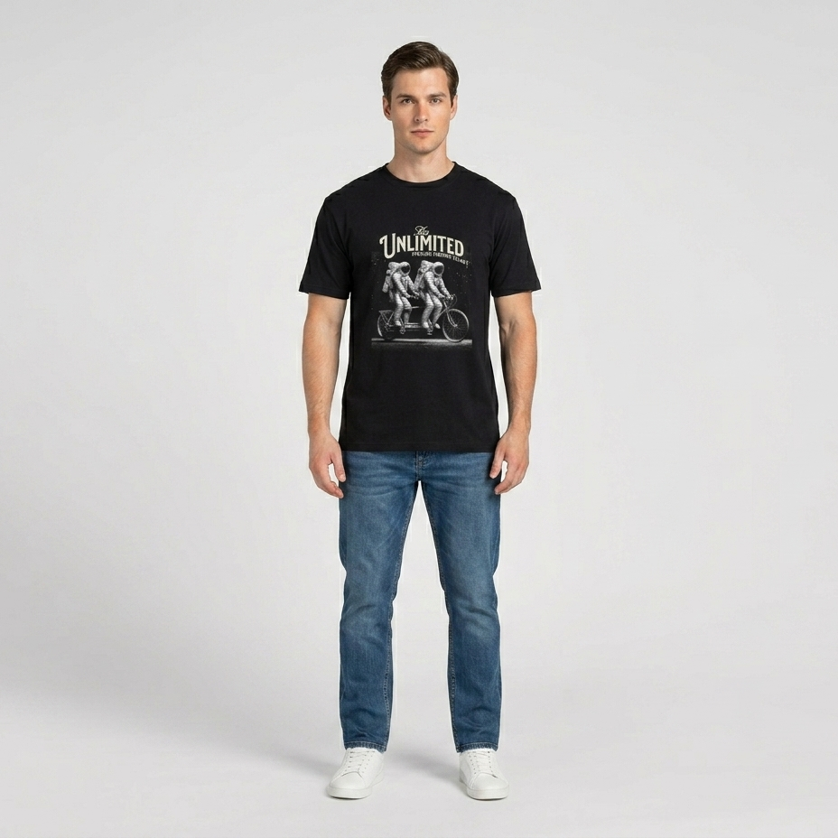 Unlimited Riding- Schwarzes T-shirt- UPGRAYZ