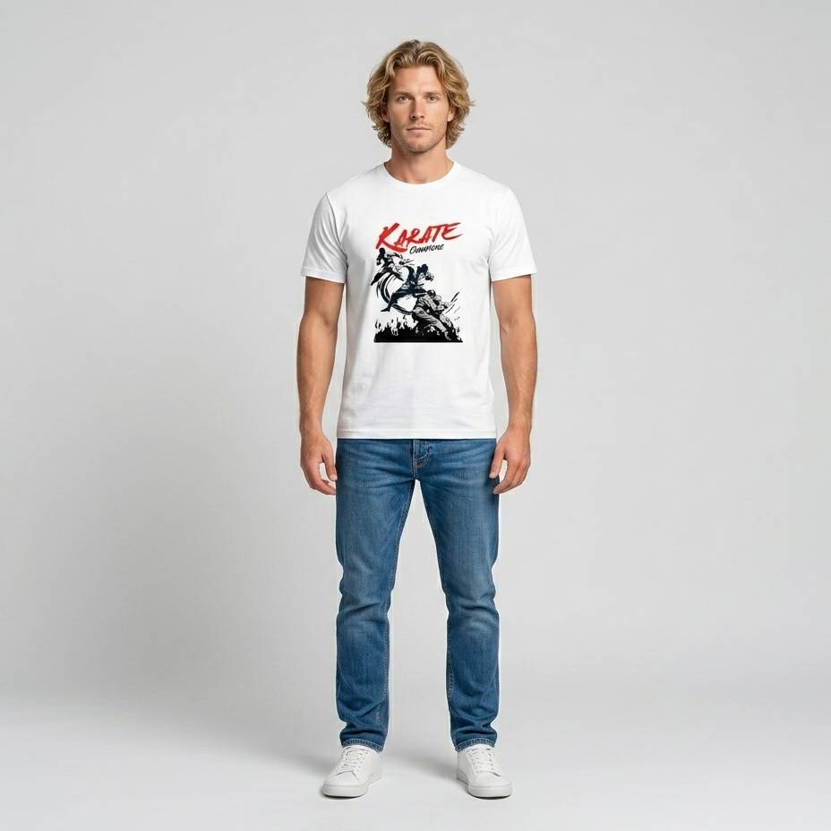 Karate - Weisses T-shirt- UPGRAYZ