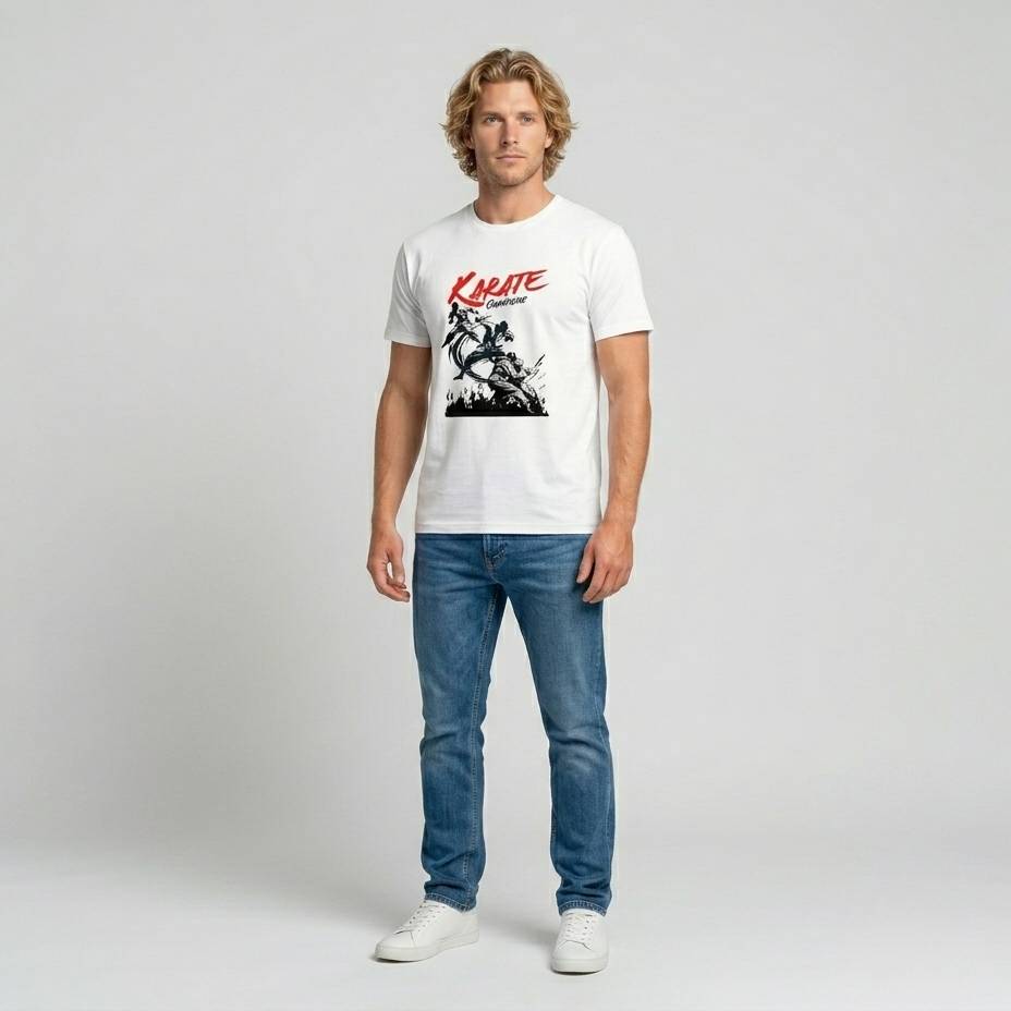 Karate - Weisses T-shirt- UPGRAYZ