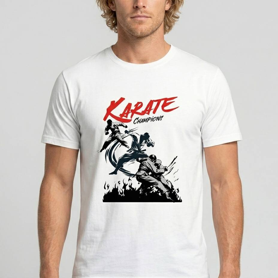 Karate - Weisses T-shirt- UPGRAYZ