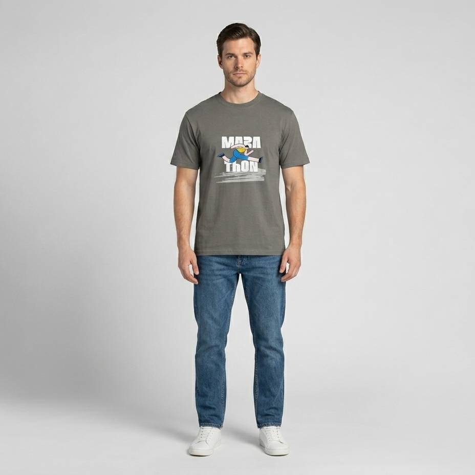 Marathon- Graues T-shirt- UPGRAYZ