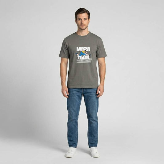 Marathon- Graues T-shirt- UPGRAYZ