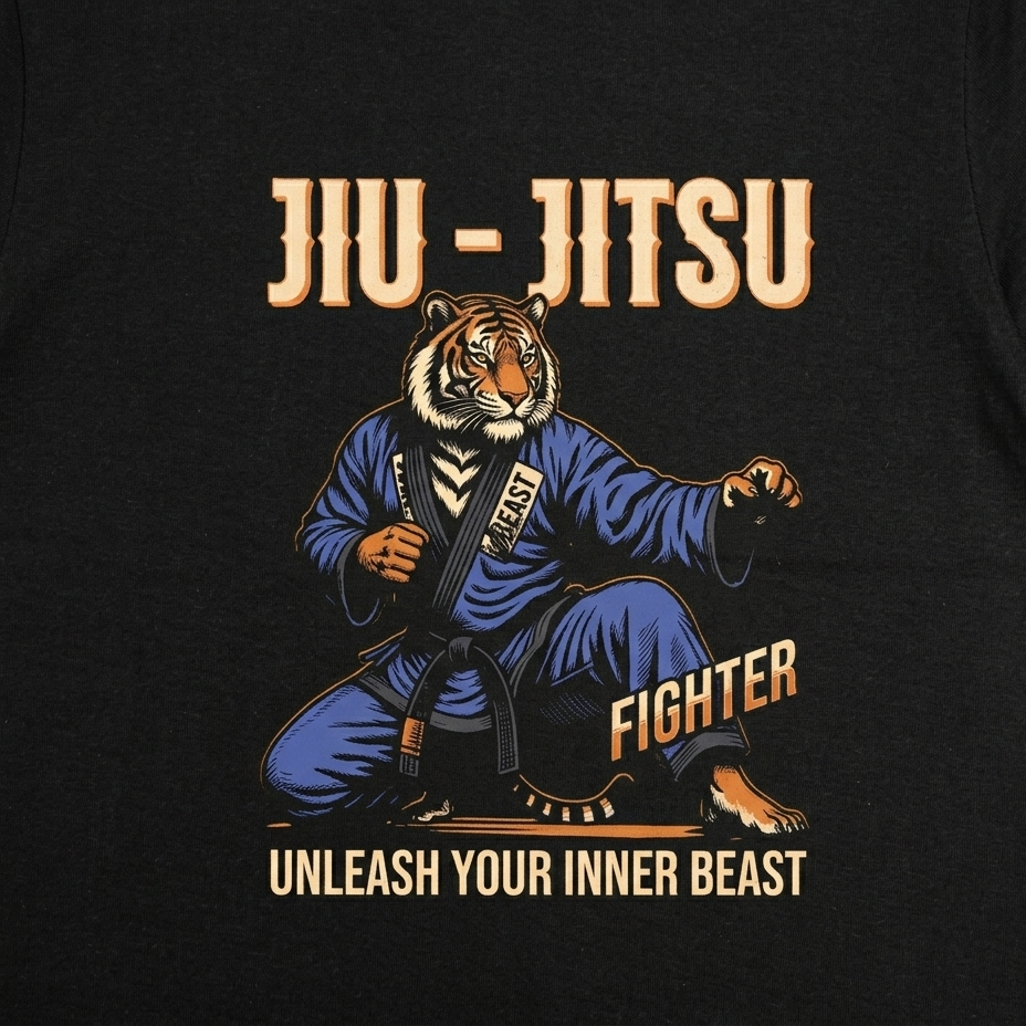 Jiu Jitsu- Schwarzes T-shirt- UPGRAYZ