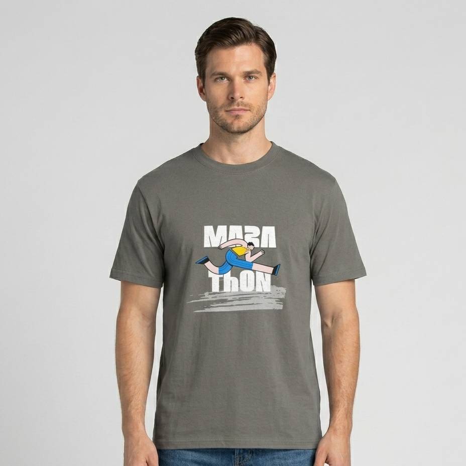 Marathon- Graues T-shirt- UPGRAYZ