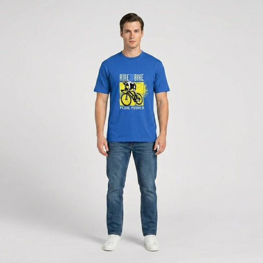 Ride the bike - Blaues T-shirt- UPGRAYZ