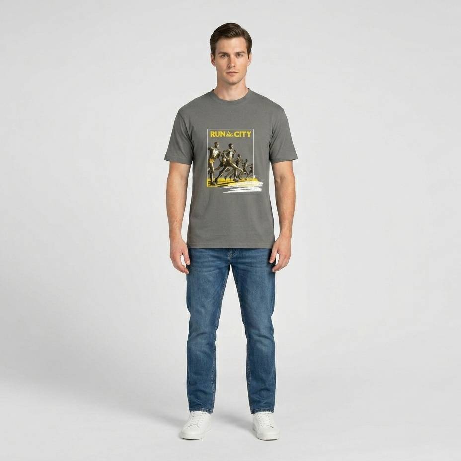 Run the City- Graues T-shirt- UPGRAYZ
