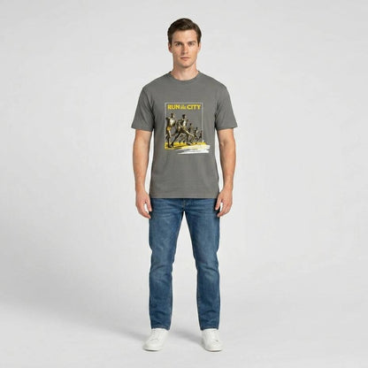 Run the City- Graues T-shirt- UPGRAYZ