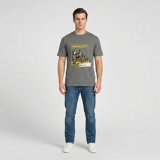 Run the City- Graues T-shirt- UPGRAYZ