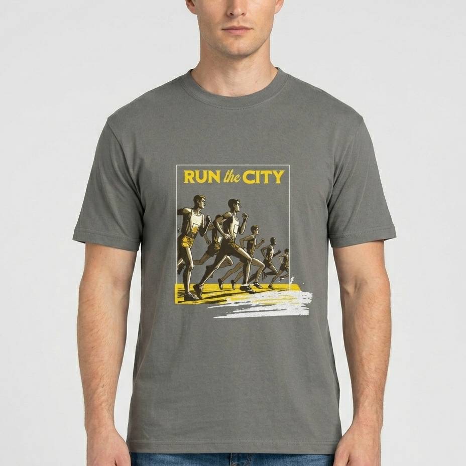 Run the City- Graues T-shirt- UPGRAYZ