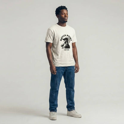 Tennis Match Point- Weisses T-shirt- UPGRAYZ