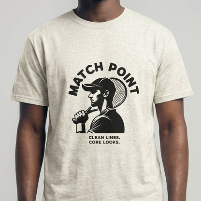 Tennis Match Point- Weisses T-shirt- UPGRAYZ