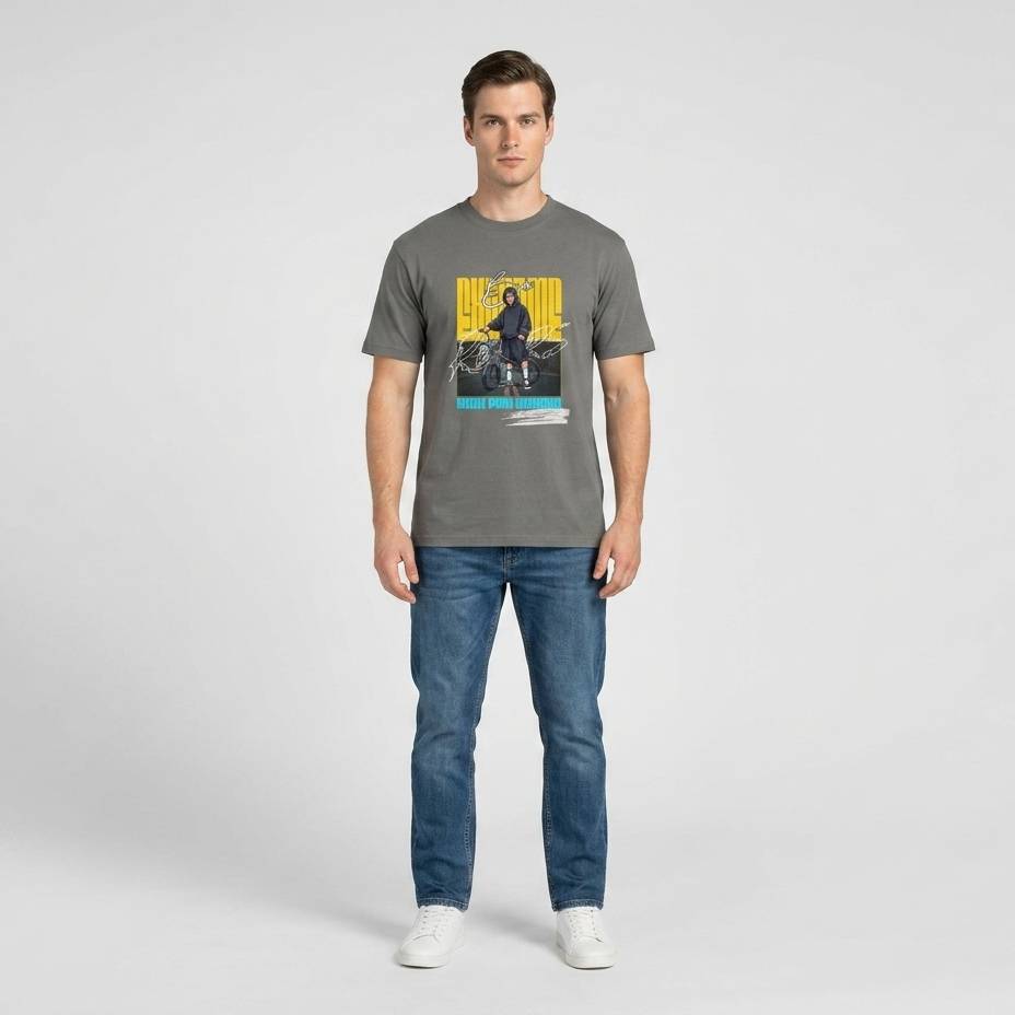 BMX Rider - Graues T-shirt - UPGRAYZ