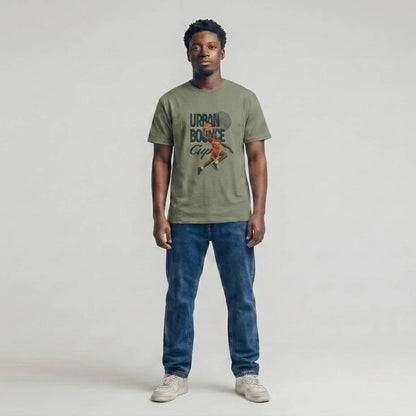 Basketball Bounce- Grünes T-shirt - UPGRAYZ