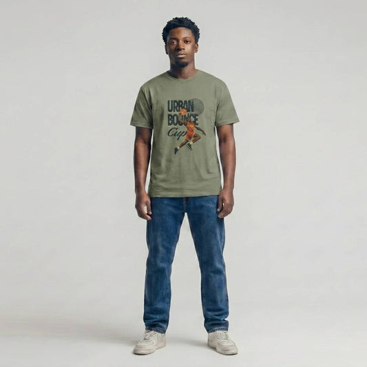 Basketball Bounce- Grünes T-shirt - UPGRAYZ