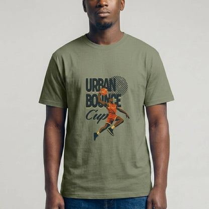 Basketball Bounce- Grünes T-shirt - UPGRAYZ