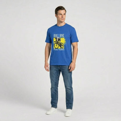 Ride the bike - Blaues T-shirt- UPGRAYZ