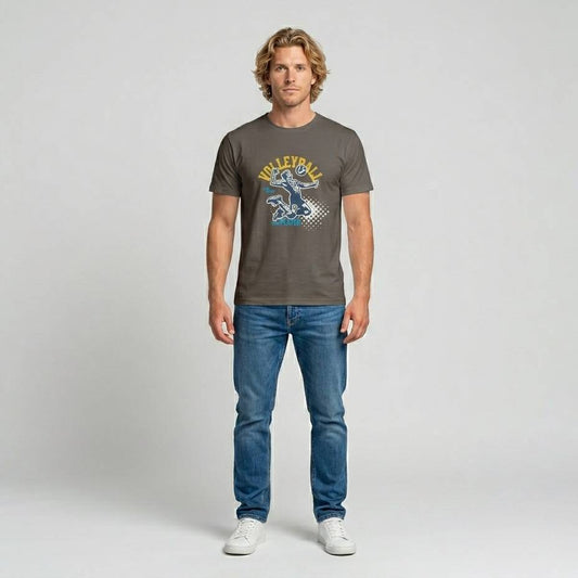Volleyball Match- Braunes T-shirt- UPGRAYZ